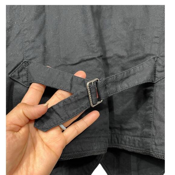 Lauren Ralph Lauren Jeans Black Velvet Denim Patchwork Vest / Size-Large - Picture 7 of 10